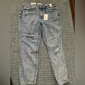 Judy Blue destroyed hem skinny jeans